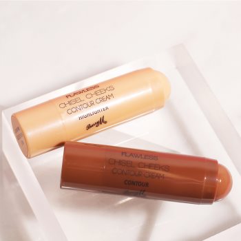 Barry M Chisel Cheeks auto-bronzant cremos și iluminator stick - imagine 3